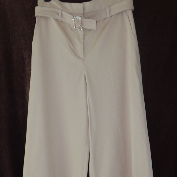 ATOS LOMBARDINI ITALY RHINESTONE BUCKLE WIDE LEG - Picture 1 of 7